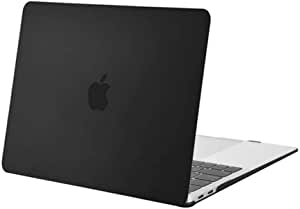MacBook Air 13 Inch Case 2020 2019 2018 Release A2337 M1 A2179 A1932 | Vteepck Heavy Duty Slim Hard Protective Cover with Fold Kickstand for MacBook Air 13 Inch Retina with Touch ID | Black