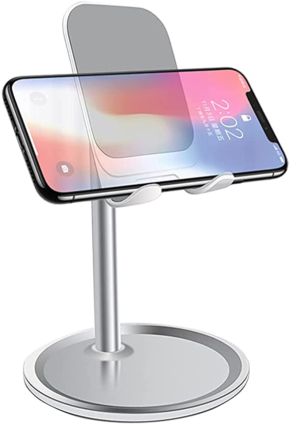 Phone Stand Holder, Desktop Smartphone Stand Adjustable Tablet Support Multi Angle Stand Dock for Device 4"-8.7", iPhone, iPad Mini 2 3 4 5 7.9", Huawei MatePad T8/M6/M5 8.4"/C5/M5 M3 Lite 8", Kindle