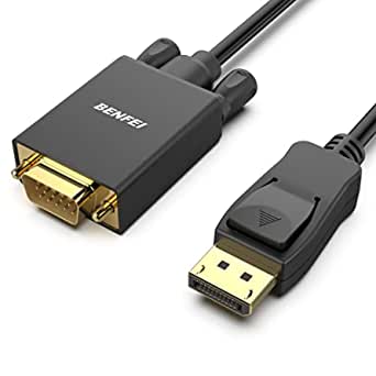 DisplayPort to VGA Cable, BENFEI 0.9M Display Port of Computer/Laptop to VGA of Monitor/Projector Gold-Plated Adapter (Not Bidirectional,Not Compatible with HDMI or USB)