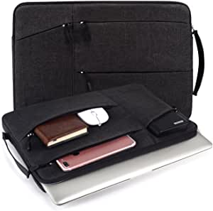 WIWU 15-15.6 Inch Laptop Bag with Handle, Portable Protective Sleeve Sleeve Protective Bag Briefcase (Black, 15 Inches)