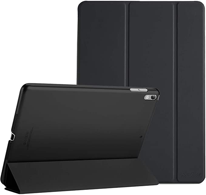 ProCase iPad Air 3 10.5" 2019 (3rd Gen) / iPad Pro 10.5" 2017 Smart Case Cover - Ultra Slim Lightweight Stand Case with Translucent Frosted Back, with Auto Sleep/Wake –Black