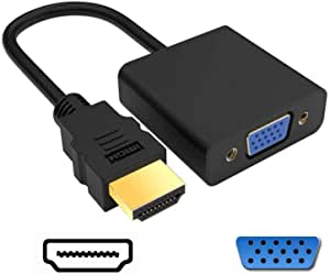 HDMI to VGA Adapter, Gold-Plated 1080P Male to VGA Female Video Converter Adapter Cable, VGA to DisplayPort Cable, HDMI to VGA Adapter for Monitor