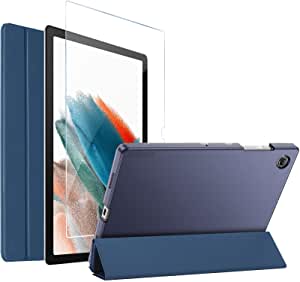 ProCase Galaxy Tab A8 10.5 Inch 2022 Case SM-X200 X205 X207 with Tempered Glass Screen Protector, Slim Stand Hard Shell Protective Smart Cover for Galaxy Tab A8 10.5" Tablet 2022 Release -Navy