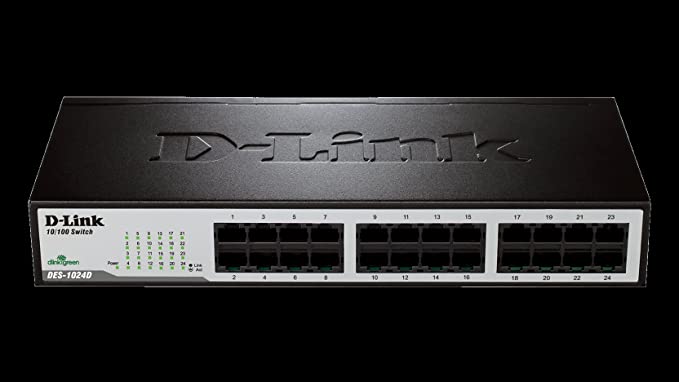 24-port 10/100Base-T unmanaged Switch (Metal casing, EU Power plug)