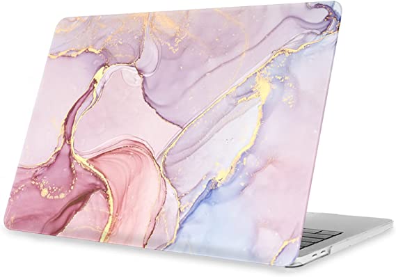 Fintie Case for MacBook Pro 13 Inch A2338(M1) A2251 A2289 A2159 A1989 A1706 A1708 - Snap On Hard Shell Case Cover for MacBook Pro 13 2016-2020 Release with/Without Touch Bar, Glittering Marble