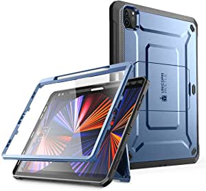SUPCASE Unicorn Beetle Pro Series Case for iPad Pro 12.9 Inch (2021 / 2020), Support Apple Pencil Charging with Built-in Screen Protector Full-Body Rugged Kickstand Protective Case (Tilt)