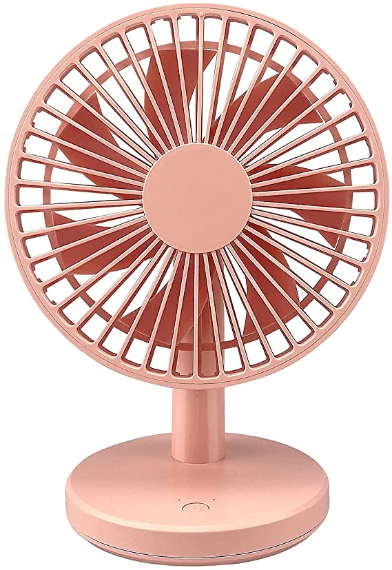 Desk Fan, Small USB Fan, Mini Personal Fan, Portable Table Fan, Adjustable Fan Speeds, Powerful Airflow, Rechargeable, Easy to Store, Low Noise for Office Travel Camping Home
