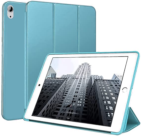 Smart Case Compatible with iPad Air 5 10.9" 2022/Air 4 10.9" 2020 5th/4th Smart Case Flip Cover Leather Case Soft TPU Back And Trifold Stand With Auto Sleep - Sky Blue