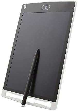 LCD Writing Tablet 8.5 Inch Doodle Pad Portable Electronic Writer Environmental Writing and Drawing Memo Board with Stylus for Kids Adults (White)(one year gurantee) (one year warranty)