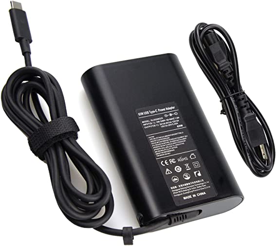 65W 45W USB Type C Charger for Dell XPS 12 9250 13 9365 9370 9380 DA65NM190 LA65NM190 LA65NM170 LA45NM121 2-in-1 Dell Latitude 12 7275, Dell Latitude 13 7370 5175 5285