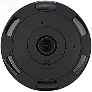 360-Degree Panoramic View Security Camera/WiFi/Msdcard/Nodvr/Mic/Speaker/Night Vision - Black