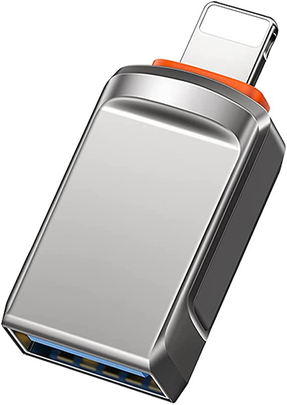 Maogoam Lightning Male to USB Female Camera Adapter, Only Support Date Transfer, USB 3.0 OTG, Double-Sided 5Gbps GEN 1, Compatible with iPhone, iPad, Card Reader, Flash Drive, MIDI Keyboard, Hubs