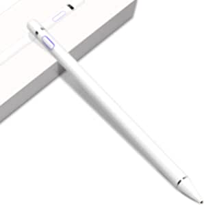 Stylus Pen for iPad, Stylist Pencil for Touch Screens Compatible with iPad Generation Pro Air Mini iPhone Galaxy Android Kindle Fire Surface Tablets Alternative Drawing Digital Smart Pens (Snow White)