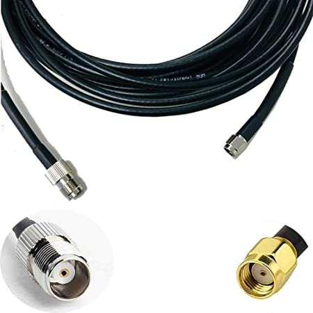 OHM - TNC female To RP-SMA male cable RG58 50ohm 1 Meter length