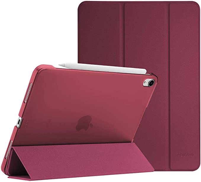 ProCase iPad Air 5th Generation Case 2022 / iPad Air 4th 2020 Case 10.9 Inch, Slim Stand Hard Back Shell Protective Smart Cover Cases for iPad Air 5th A2589 A2591/ Air 4th Gen A2316 A2324 –Wine