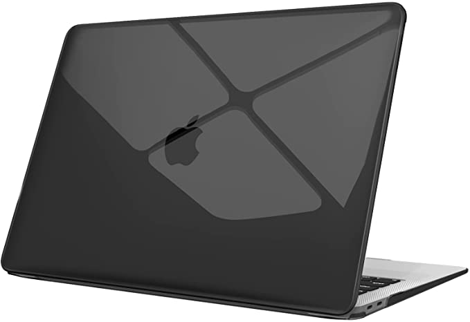 FINTIE Case Compatible with MacBook Air 13-inch (2020 & 2019 & 2018 Release) Model: A2337(M1)/A2179/A1932, Protective Snap-On Hard Shell Cover Fit 13" Retina Display Touch ID, Crystal Black