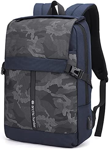 WALKENT Jade Laptop Bag (Blue) External USB, Card Pocket, Anti-Theft, Waterproof for Men Women by Arctic Hunter, Blue, L, laptop bags