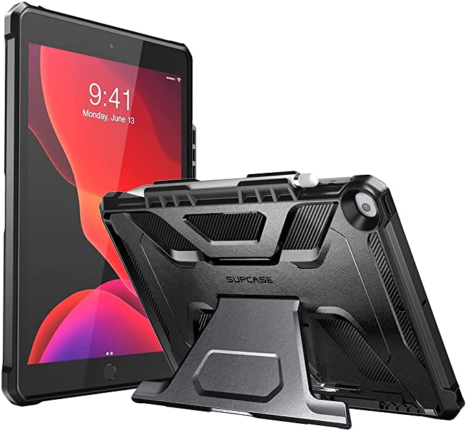 SUPCASE Unicorn Beetle Series Case for iPad 10.2 2019/2020/2021, iPad Air 3 Case 10.5 Inch, with Built-in Apple Pencil Holder Full Body Rugged Protective Case for iPad 9th/8th/7th Generation (Black)