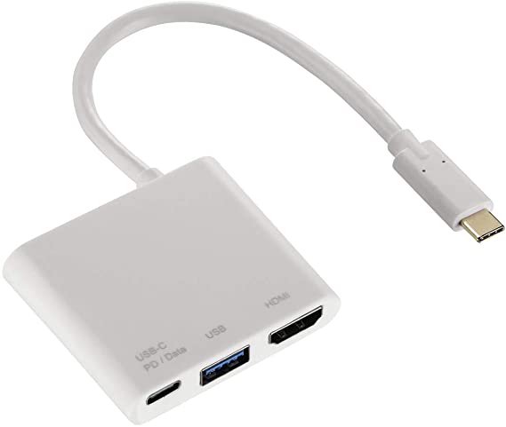 Hama | 3in1 USB-C Multiport Adapter for USB 3.1, HDMI and USB-C | White