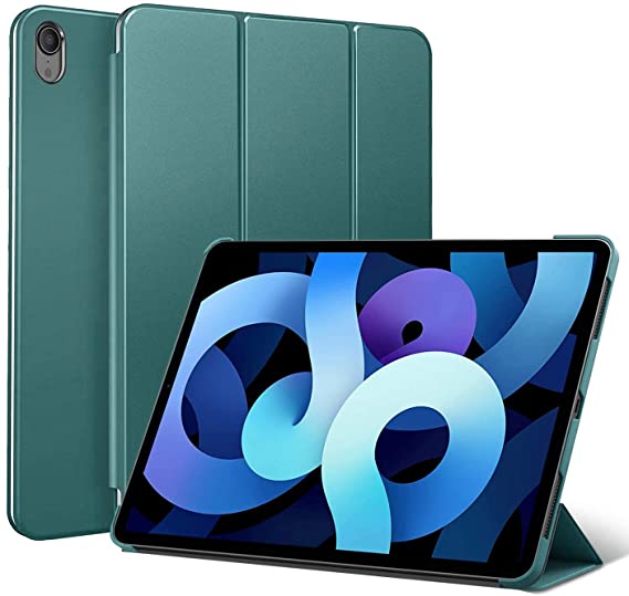 Smart Case Compatible with iPad Mini 6 Case 8.3 Inch 2021 iPad Mini 6th Generation Smart Case Flip Cover Leather Case Soft TPU Back And Trifold Stand With Auto Sleep (Dark Green)
