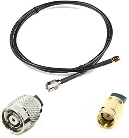 OHM - RP-TNC male To SMA male cable RG58 50ohm 20 Meters length