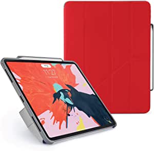 Pipetto iPad Pro 12.9 Inch Case 2018 3rd Generation | Shockproof TPU | Apple Pencil 2 Sync & Charge | Origami 5-in-1 Cover - Red