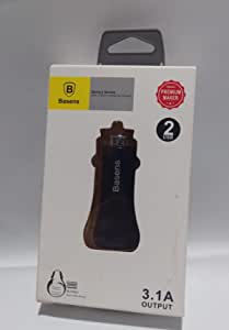 Metal Car Charger, 3.1 A - Black