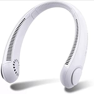 Personal Hanging Bladeless Neck Fan Rechargeable Portable Air Fan. Lightweight Wearable Cooling Device, Personal Air Conditioner for Camping, Hiking, Gym, and Indoors