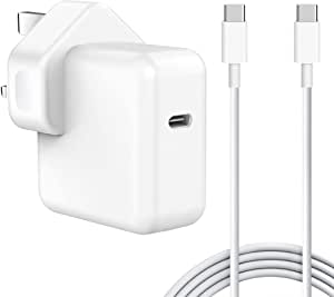 30W USB C Charger, Fast Charger Power Adapter, Compatible with Mac Book Air Charger (29W) 2018Late And iPad Pro With 6.56ft USB-C Port Charge Cable Notebook/Tablets for Traveling.