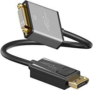 KabelDirekt – مهايئ DisplayPort DP إلى مهايئ DVI – 0.15م (أقصى دقة 4 ك/30 هرتز، مناسب لكل البطاقات الرسومية مع مقبس DP، وصلة لمحطة فيديو شخصية أو الشاشة مع مدخل DVI) – PRO Series