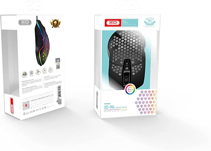 XO M4 RGB Wired Mouse 1.6 Meter -Black