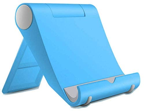 Universal Tablet Stands Foldable Adjustable Rotating Holder Lazy Support for Mobile Tablet Blue(one year gurantee) (one year warranty)