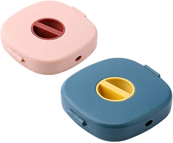 2 Pcs Tangle-Free Earbud Cord Organizer Case, Square Cord Reel Manage for Storage Power Cords Headphones and Other Cord (2.76x2.83 Inches)