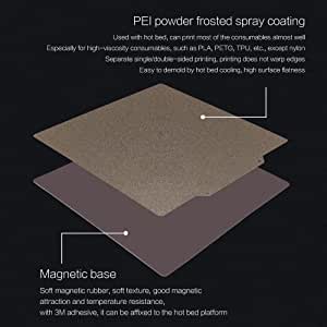 Double Sided Textured PEI Powder Coated Spring Steel Sheet Build PlDate Hot Bed 235