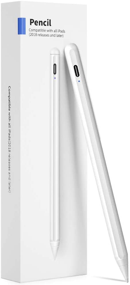 Stylus Pen for iPad with Palm Rejection, Active Pencil Compatible with 2018-2021 Apple iPad 6/7/8th Gen, iPad Air 3rd/4th Gen, iPad Pro 11/12.9 Inch, iPad Mini 5th Gen