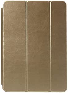 Cover for iPad Air Smart Tri-fold Stand Leather Case - Gold