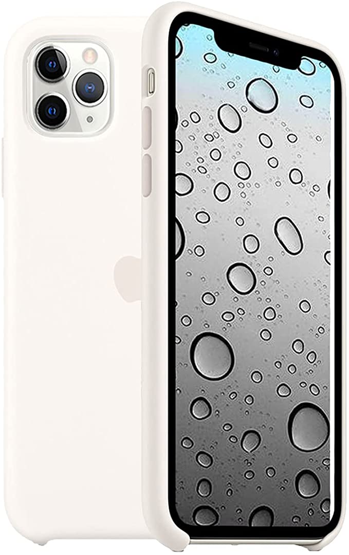 ILJILU Compatible with iPhone 11 Pro Case (5.8 Inch), Soft Silicone Gel Rubber Full Body Protection Non-Slip and Drop-Proof Shockproof Slim Fit Cover Case - White
