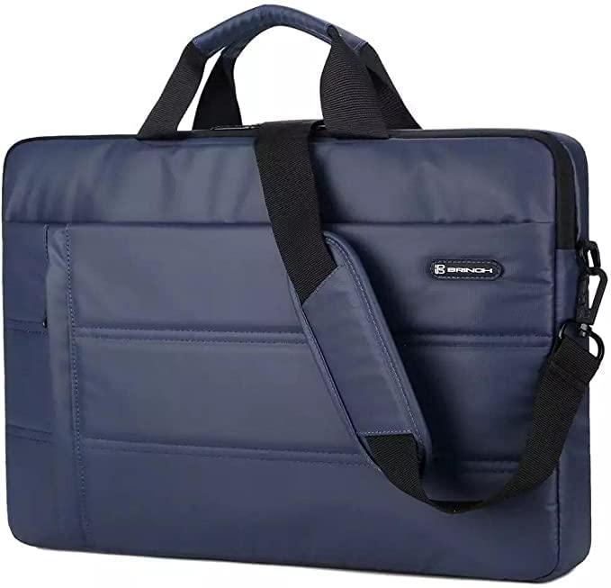 HT066 Waterproof Laptop Shoulder Bag 15.4 Multifunctional Bag - Blue