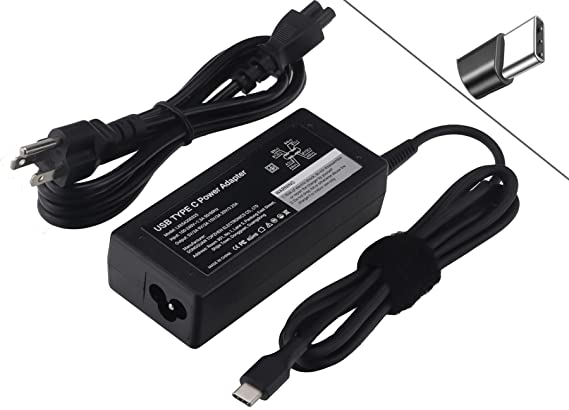 65W USB-C Charger Fit for Lenovo ThinkPad T480 T480s T580 T490s E585 E580 E590 E595 E480 A485 X280 L380 L480 Chromebook C330 S330 100e 300e ADLX65YDC2A Yoga C740 S730 730S C930 C940 910 920 920-13