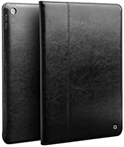 QIALINO for iPad 10.2 8th Gen 2020/7th Gen 2019 Case,Premium Handmade Luxury Genuine Leather Folio Case with Auto Wake/Sleep Function and Multi-Angle Viewing Stand Smart Cover for iPad 10.2'' (Black)