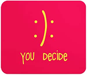 Loud Universe Happy Sad Neon Rectangular Thick Flexible Mouse Pad