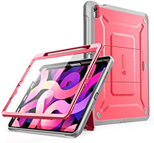 SUPCASE Unicorn Beetle Pro Series Case Designed for iPad Air 4 (2020) 10.9 Inch, with Pencil Holder & Built-in Screen Protector Full-Body Rugged Heavy Duty Case (Rose Gold)