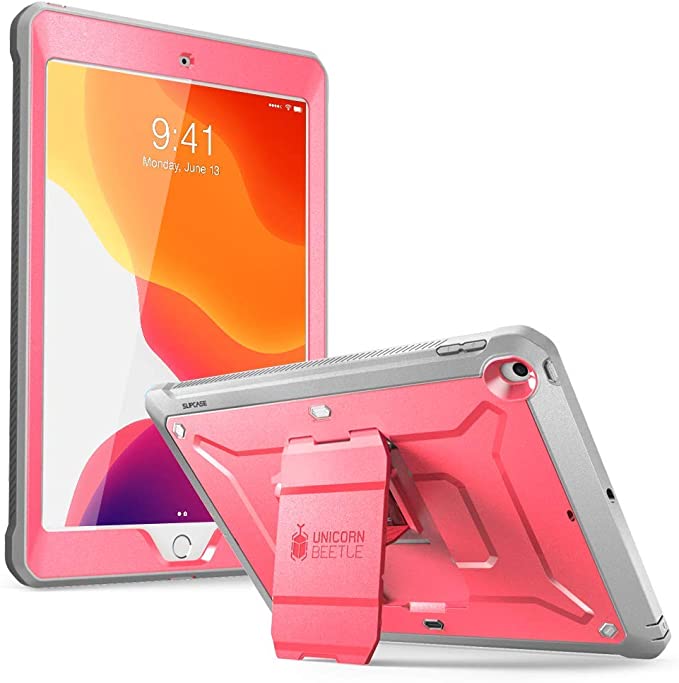 SUPCASE Unicorn Beetle Pro Series Case for iPad 10.2 (2021/2020/2019), with Built-in Screen Protector Protective Case for iPad 9th Generation/8th Generation/7th Generation (Rose Gold)
