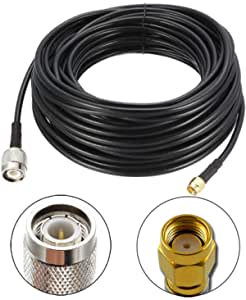 OHM - TNC male To RP-SMA male cable RG58 50ohm 15 Meter length