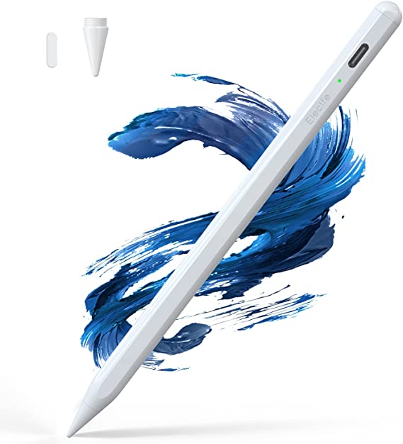 Stylus Pen for iPad with Palm Rejection, Active Pencil Compatible with (2018 2019 2020 2021) Apple M1 iPad Pro (11/12.9 Inch), iPad 6th/7th/8th Gen, iPad Air 3rd 4th Gen, iPad Mini 5th Gen … (White)