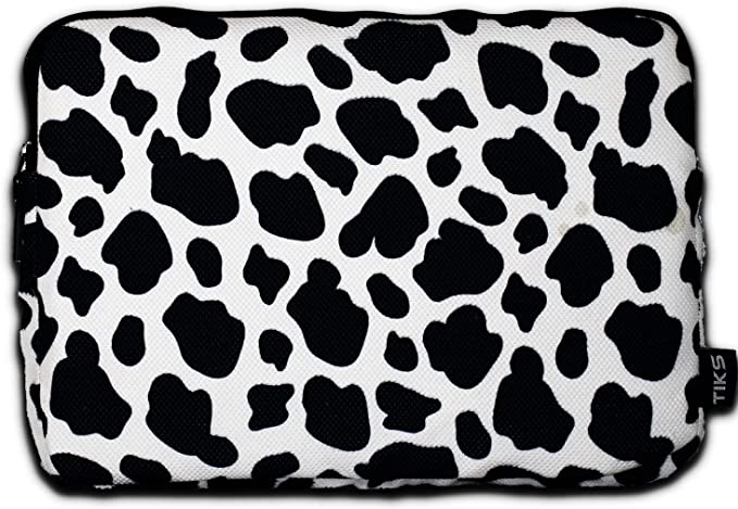 TIKS Cow Printed Labtop Bag 13-14 Inch - Black & White
