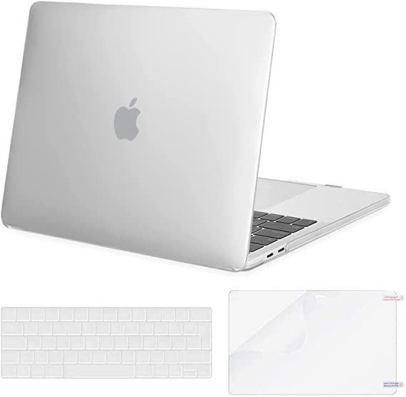 MOSISO Compatible with MacBook Pro 13 inch Case 2022 2021 2020-2016 Release M1 A2338 A2289 A2251 A2159 A1989 A1706 A1708,Plastic Hard Case & Keyboard Cover Skin & Screen Protector, Frost