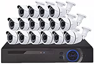 16 Cameras Wired Record Surveillance