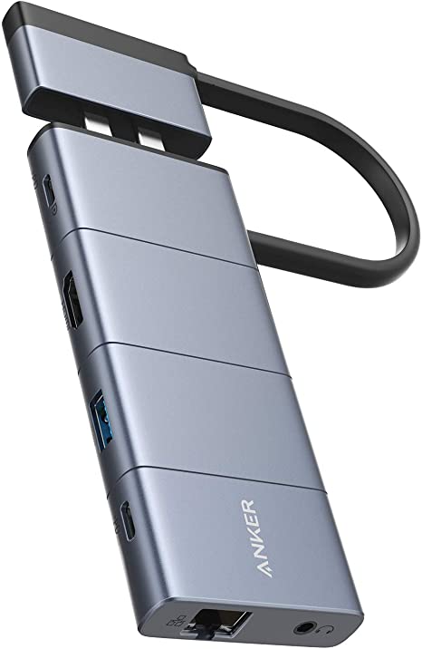 Anker USB C Hub for MacBook, PowerExpand 9-in-2 USB C Hub with 85W Power Delivery, 4K@30Hz HDMI, USB C Multi-Function Port, 2 USB-A 3.0 Ports, 1 Gbps Ethernet, 3.5 mm Audio, SD and microSD Card Reader