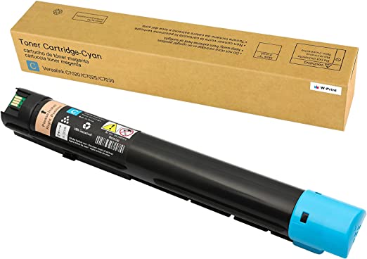 W-Print Remanufactured Toner Cartridge for Xerox Versalink C7020/C7025/C7030 Compatible with 106R03744 Cyan Toner 9800 Pages-1 Pack